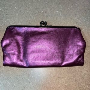 Metallic purple clutch